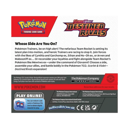 Pokemon TCG - Scarlet & Violet - Destined Rivals (SV10) - Booster Box (Engelsk)
