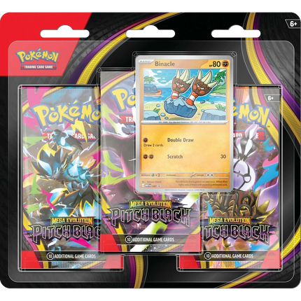 Pokemon TCG - Mega Evolution - Pitch Black (ME5) - 3-Pack Blister (Engelsk)